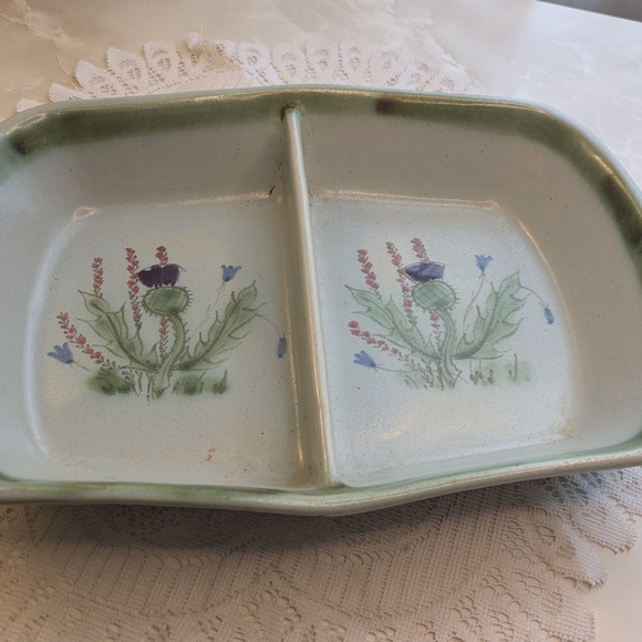 Other - Floral Divided Ceramic Dish